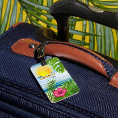 Sunrise Tropical Beach Design Luggage Tag