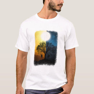 sunrise vs sunset beautiful graphic art T-Shirt
