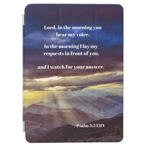 Sunrise Waiting On God Psalm 53 Bible Verse iPad Air Cover