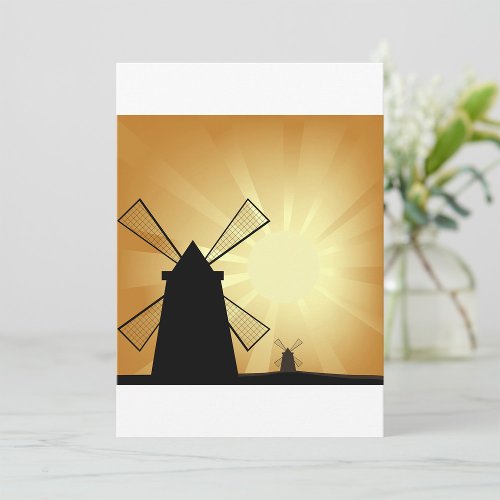 Sunrise Windmills Invitation