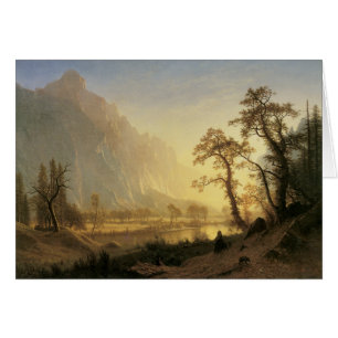 Sunrise, Yosemite Valley by Albert Bierstadt Cards