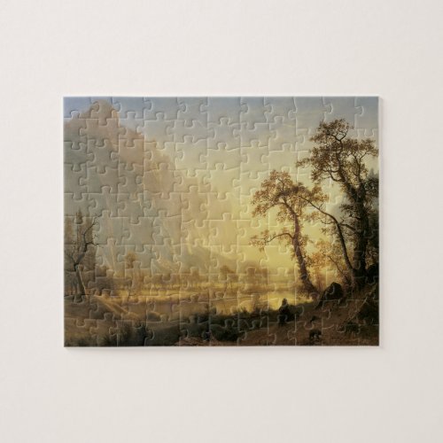 Sunrise Yosemite Valley by Albert Bierstadt Jigsaw Puzzle