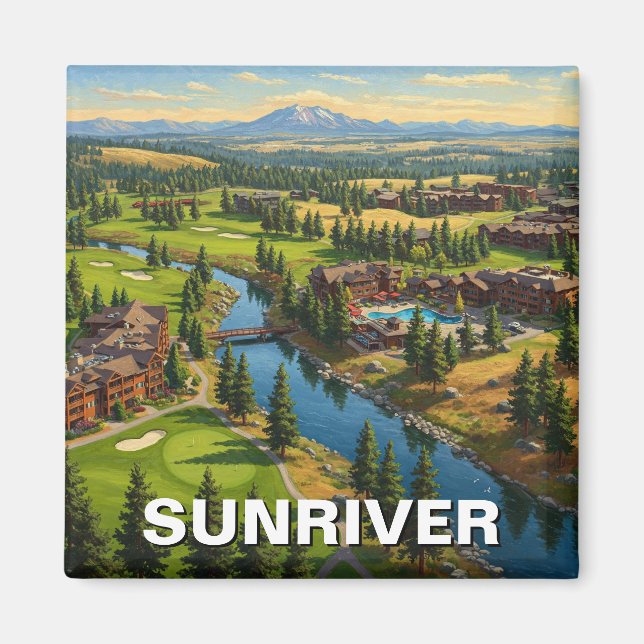 Sunriver Oregon Travel Magnet (Front)