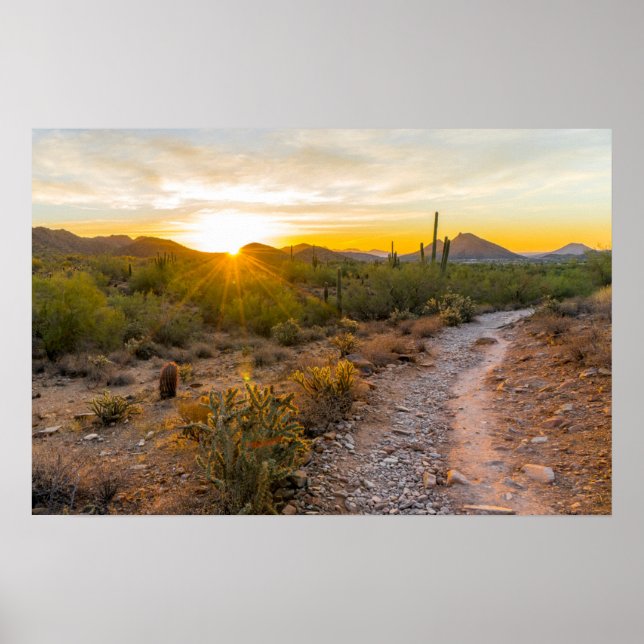 Sunrize Over Arizona Trail Poster (Front)