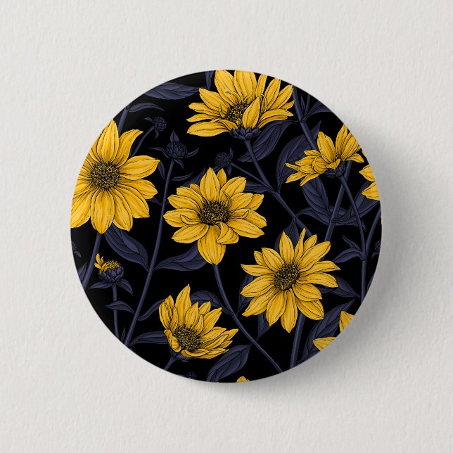 Sunroot, wild sunflower in yellow and blue button (Front)