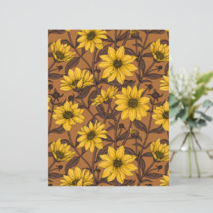 Sunroot, wild sunflower in yellow and brown