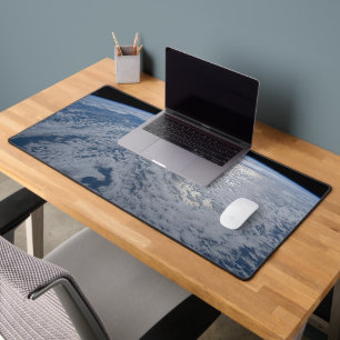 Sun's Glint Beaming On The South Pacific Ocean. Desk Mat