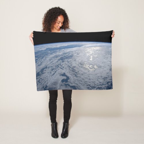 Suns Glint Beaming On The South Pacific Ocean Fleece Blanket