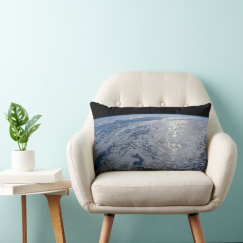 Suns Glint Beaming On The South Pacific Ocean Lumbar Pillow