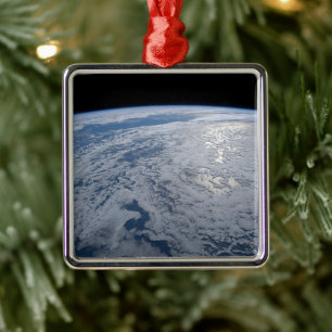 Sun's Glint Beaming On The South Pacific Ocean. Metal Ornament