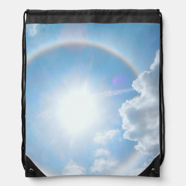 Sun's Halo Drawstring Backpack (Front)