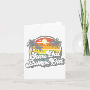 Suns Out Bumps Out Beach Funny Pregnancy Cute Mate Card