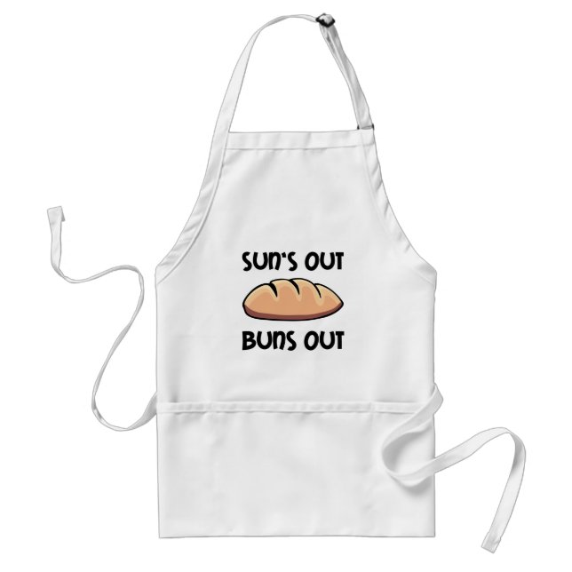 SUN'S OUT BUNS OUT ADULT APRON (Front)