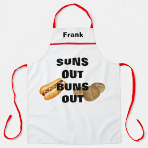 Suns Out Buns Out Apron - Custom Name Funny Gift