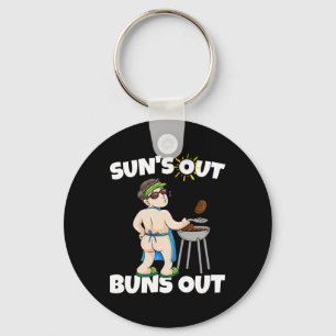 Suns Out Buns Out I Rbecue Pulled Pork Steak Bbq G Keychain
