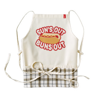 Suns Out Buns Out Zazzle HEART Apron