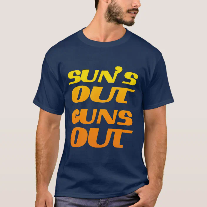 Sun's out Guns out Gymm New Tee Cool t'shirt Black 