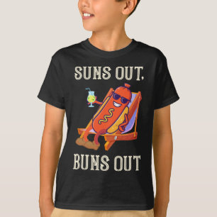 Suns Out Hot Dog Buns Out Sausage Bbq Hotdog T-Shirt
