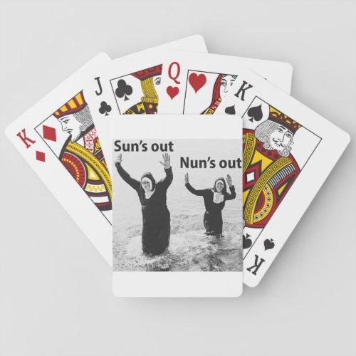 Suns out Nuns out Poker Cards