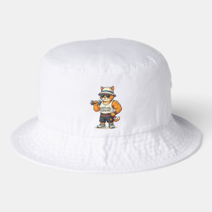 Sun's Out Paws Out - Funny Gym Cat Dad Bucket Hat