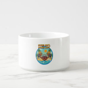 Suns Out Puns Out Beach Badge Funny Summer Bowl