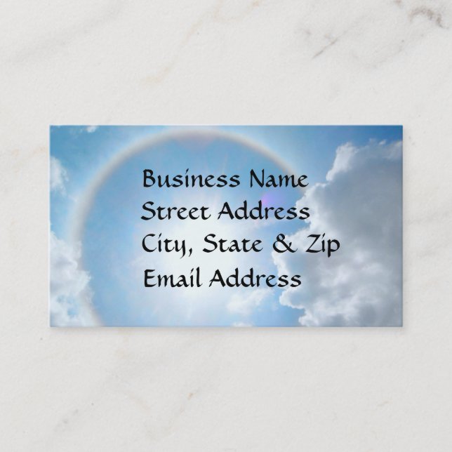 Sun's Rainbow Halo Business Card (Front)