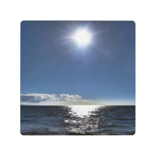 Suns Reflection On The Water Metal Print