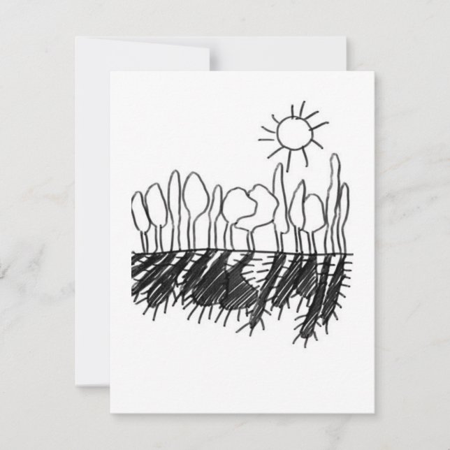 Sun's Shadow - A study - 3 RSVP Card (Front)