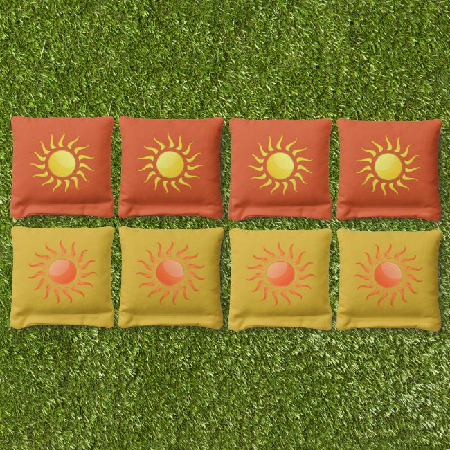 Suns Sunshine Design Cornhole Bags