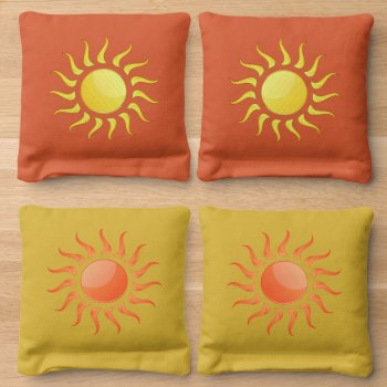 Suns Sunshine Design Cornhole Bags by SjasisDesignSpace at Zazzle
