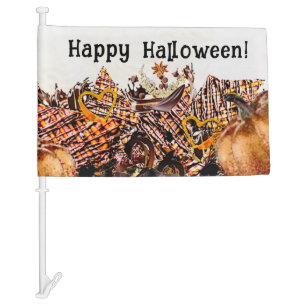 SUNS! SUNSHINE! HAPPY HALLOWEEN! :) CAR FLAG