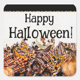 SUNS! SUNSHINE! HAPPY HALLOWEEN! :) RECTANGULAR ST SQUARE STICKER