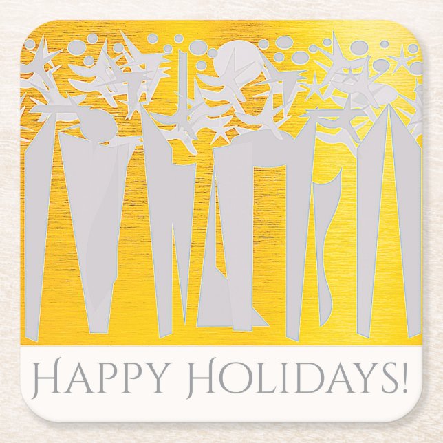 SUNS! SUNSHINE! HOLIDAYS IN CENTRAL PARK! :) SQUARE PAPER COASTER (Front)