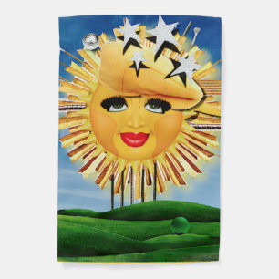 SUNS! SUNSHINE! SUNNY DAY OF GOLF! GARDEN FLAG