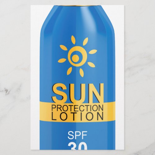 Sunscreen lotion on white