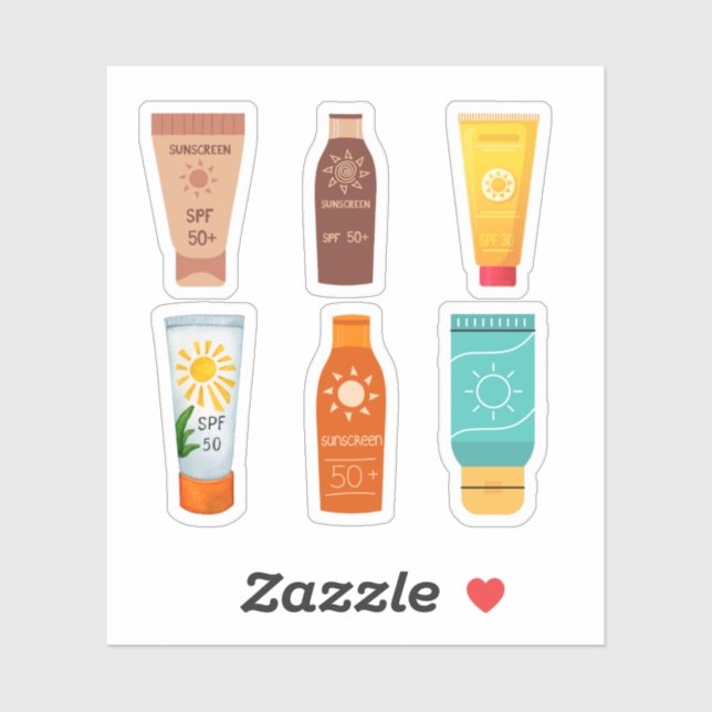 Sunscreen Stickers (Sheet)