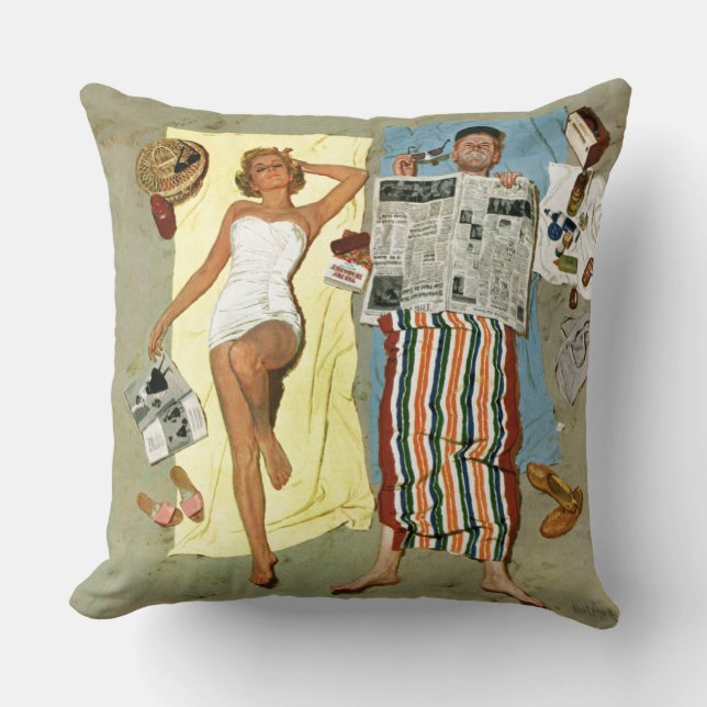Sunscreen? Throw Pillow (Front)