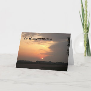 sunset3cardh, In Remembrance Card