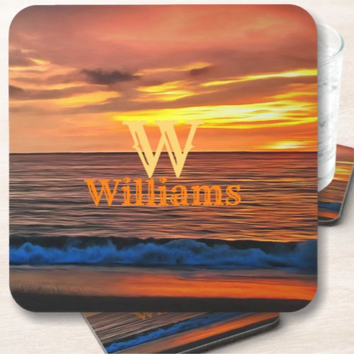 Sunset 1577 beverage coaster