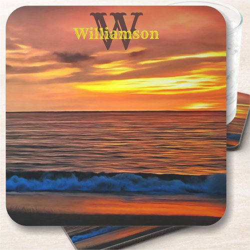 Sunset 1577 beverage coaster