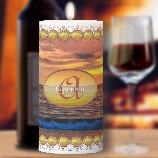 Sunset 1577  pillar candle (Creator Uploaded)