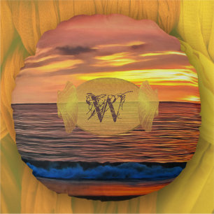 Sunset 1577 round pillow