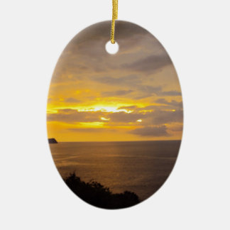 Sunset 2 Costa Rica Ceramic Ornament