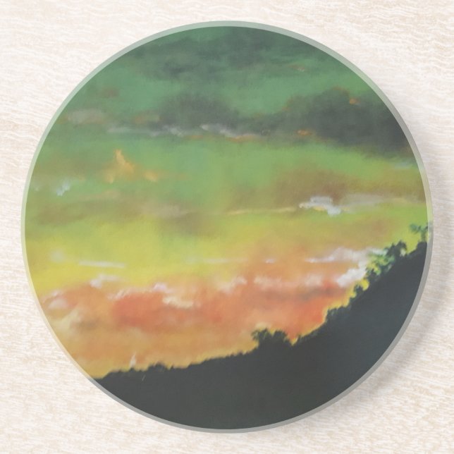 Sunset 2 drink coaster (Front)