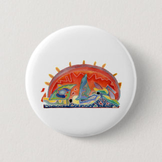 Sunset 2 over Cannes, customizable Pinback Button