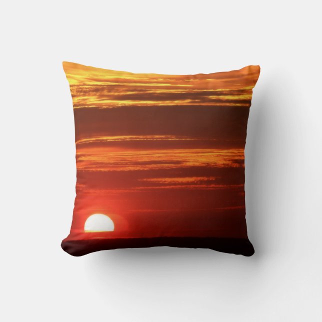 Sunset 2 Sided Photo Throw Pillow (Front)