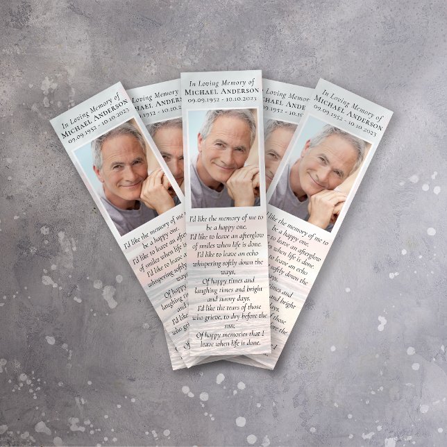 Sunset | 2x7" DIY Funeral Bookmark Template (Creator Uploaded)