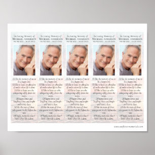 Sunset   2x7" DIY Funeral Bookmark Template Poster