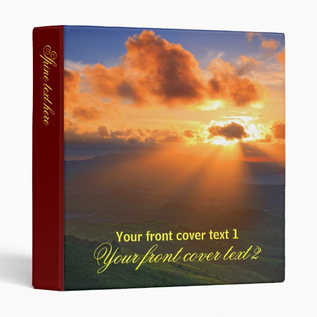 Sunset 3 Ring Binder (Front/Spine)