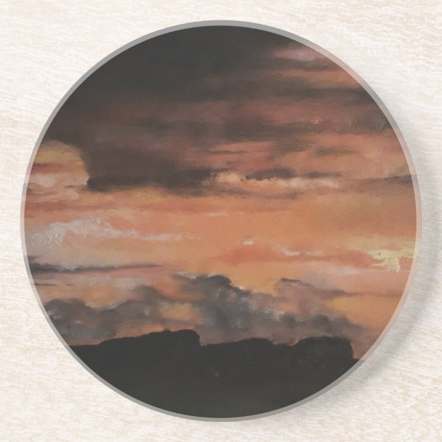 Sunset 4 drink coaster (Front)